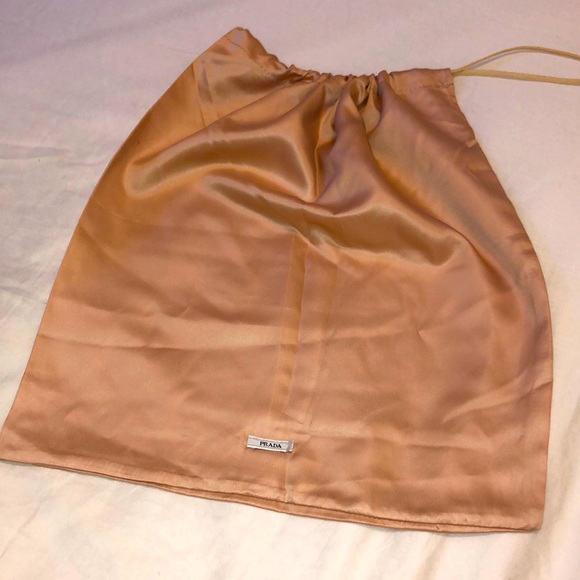 Prada peach color satin dust bag 13.5x13.5 inches - Picture 1 of 1